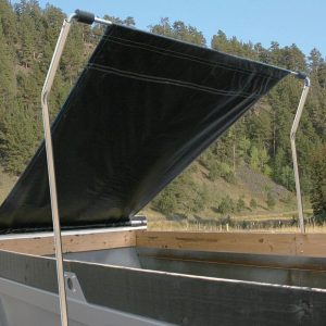 photo of the arm matic belly dump tarp system